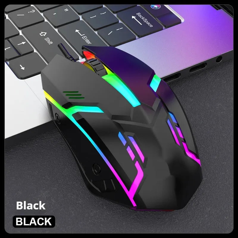 E-sports weighted wired mouse USB large photoelectric black white desktop laptop