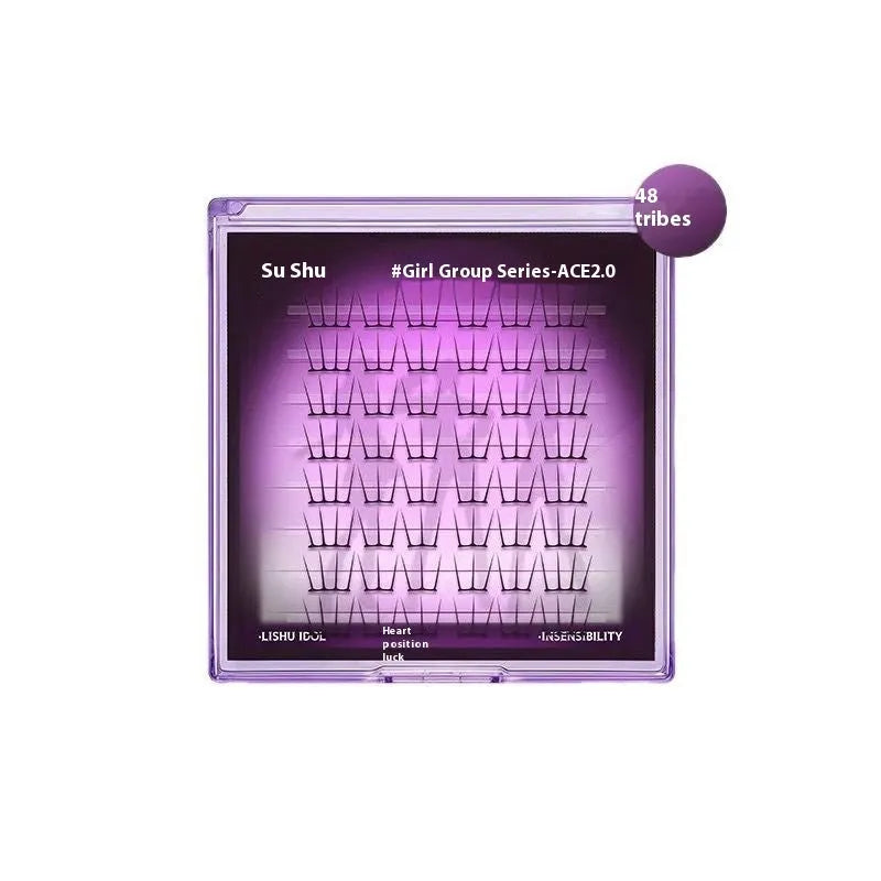 Pack options for reusable false eyelash clusters made from artificial fibre.