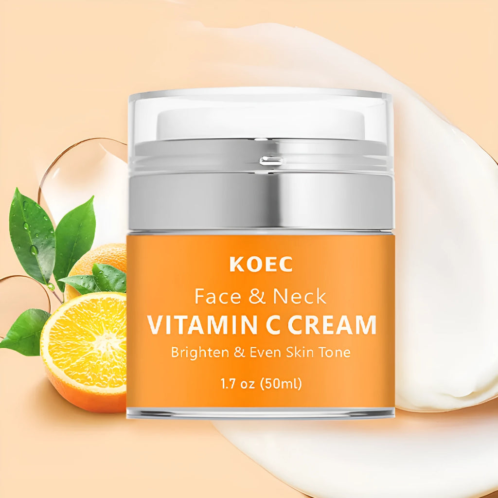 50g pot of retinol neck cream with English labelling for moisturising and light lines.