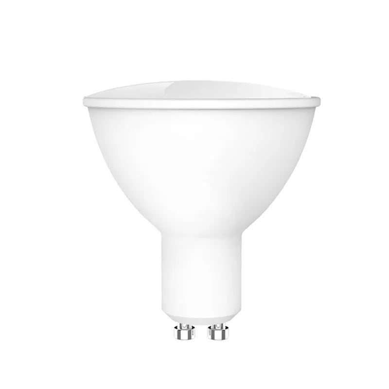 GU10 RGBCCT smart spotlight with wifi and voice control, 50mm diameter by 55mm length