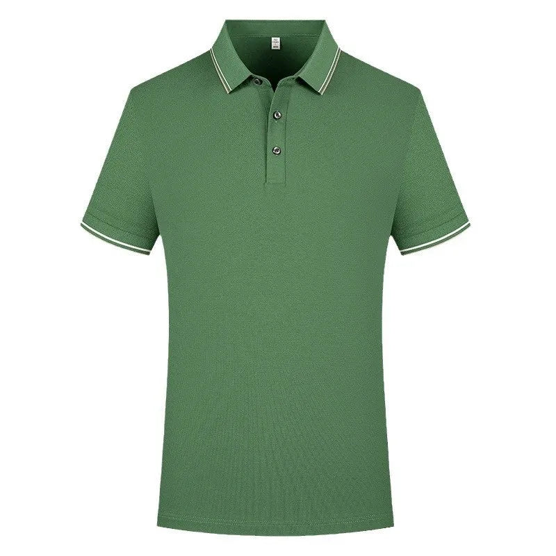 Men's cotton pearl cotton short sleeve polo shirt in white with regular fit and side slits