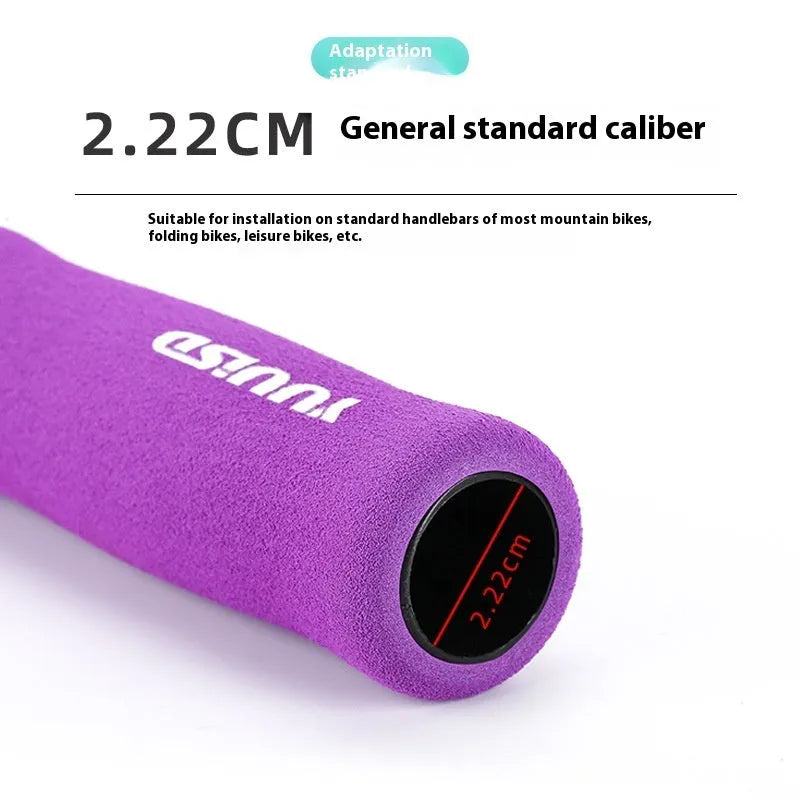 Ultra-light 41g soft sponge mountain bike handle covers in black, purple and biange colours