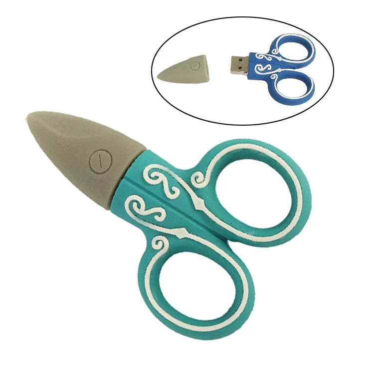 Green silicone USB flash drive with protective cover on insertion end, compact design
