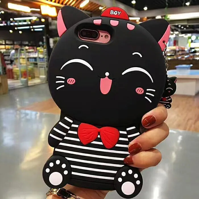 Soft silicone phone shell case in an edge-proof design for Samsung and iPhone models.
