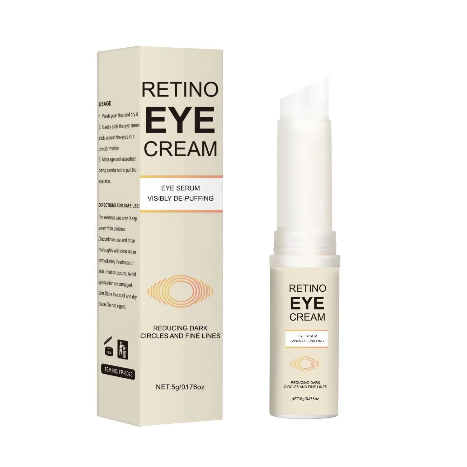 5g tube of universal eye cream for moisturising and reducing dark circles