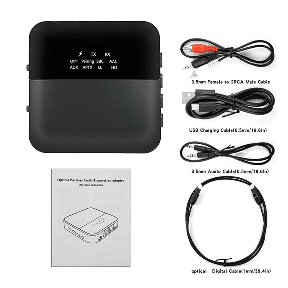 Two-in-one B20 Bluetooth adapter receiver with CSR8675 chip, SPDIF and I2S interfaces, black colour