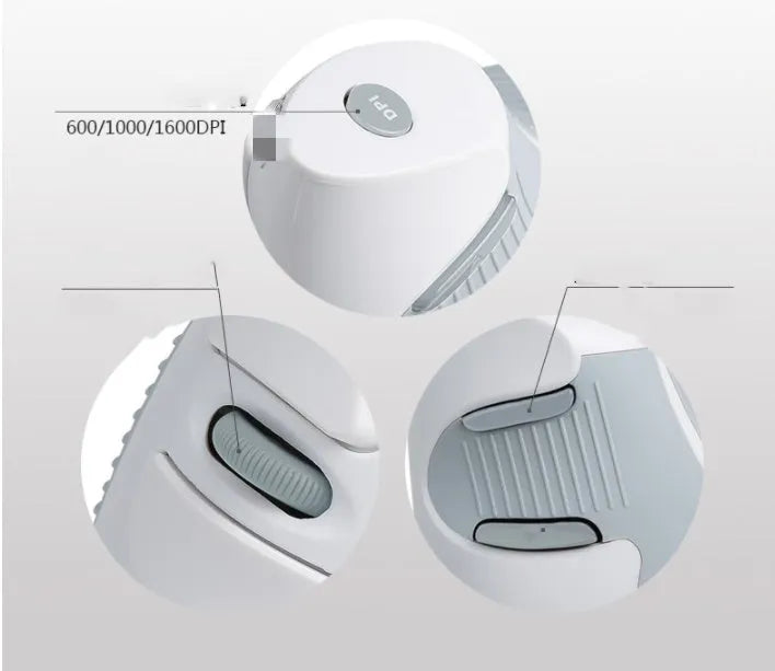 M618 wireless vertical ergonomic mouse in black or white colour on a desk.