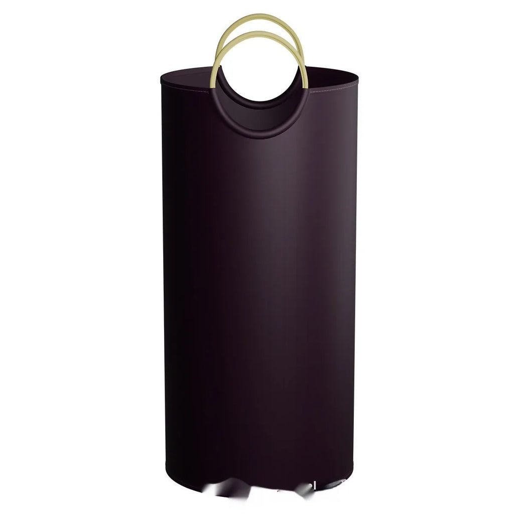 Round portable trash can with 38cm diameter and 72cm height measurements