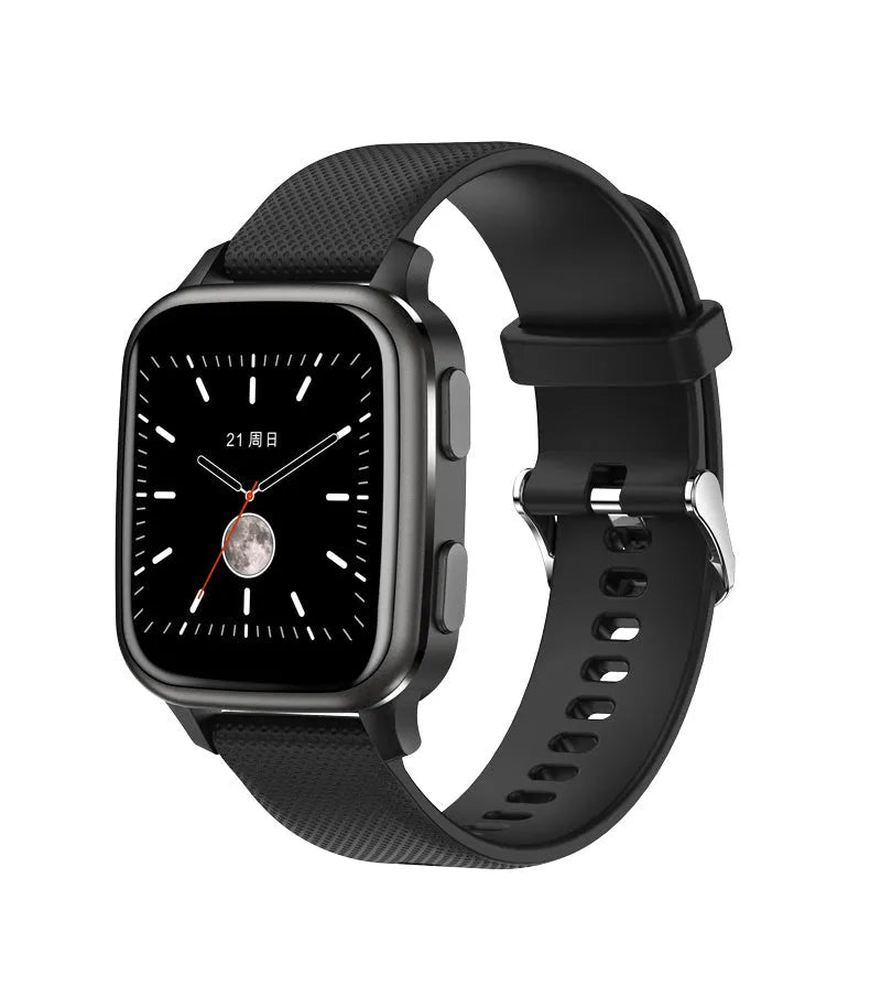 Aluminium alloy smart bracelet with Bluetooth call, heart rate monitor, and colour screen.