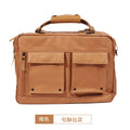 Dpark black laptop shoulder bag for a 14 or 15 inch business laptop, showing front pocket and strap.