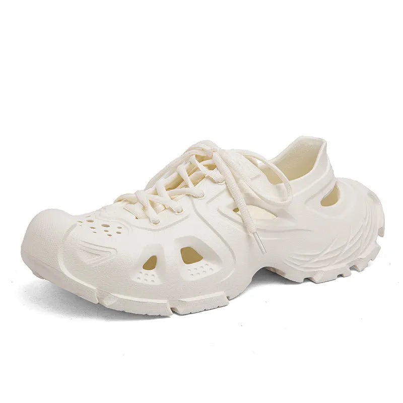 Men's lace-up sports sandals in multiple colours with EVA construction and round toe design