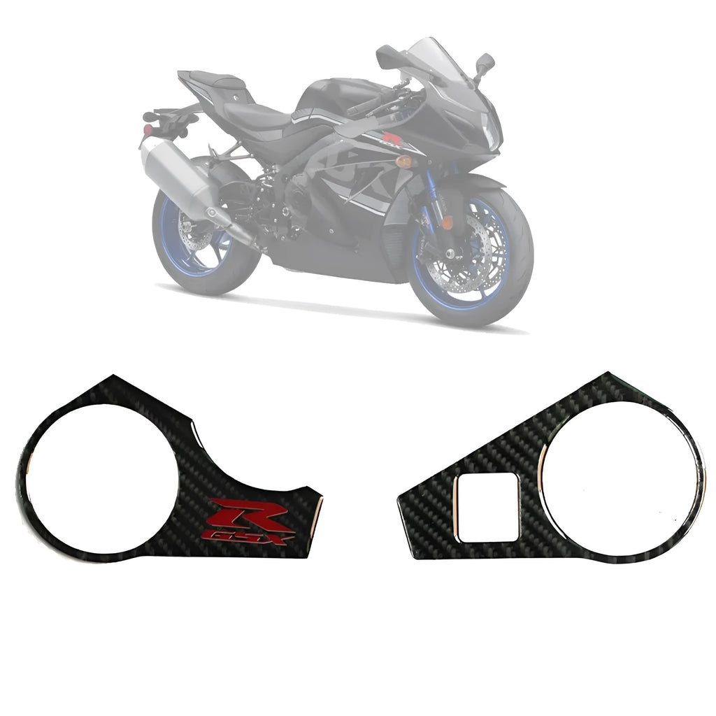 Black carbon fibre adhesive sticker for SUZUKI GSXR1000 L1 motorcycle upper connective plate
