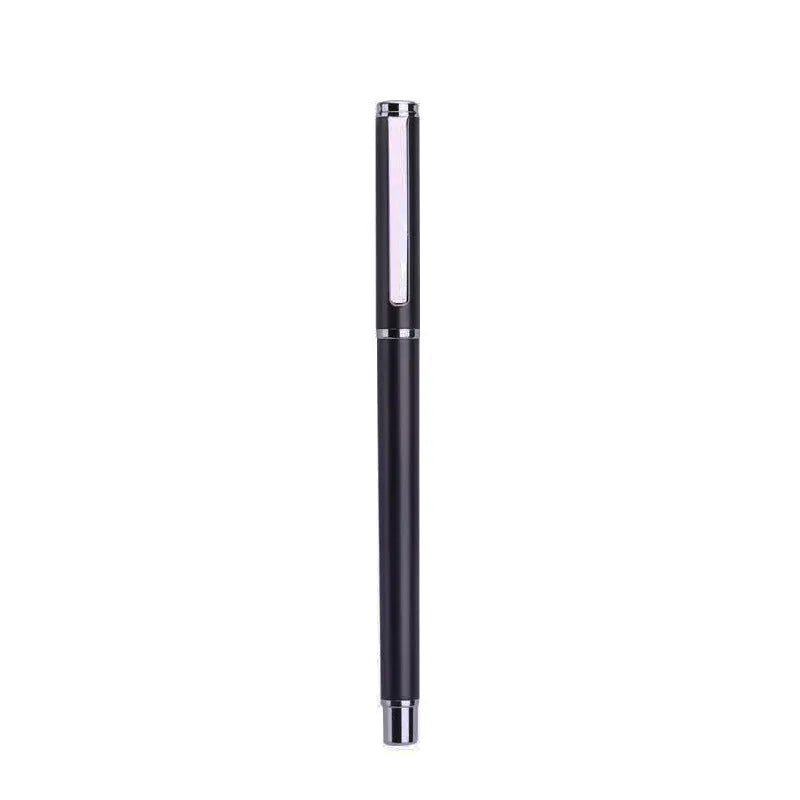 1201 metal gel ink pen with 0.5mm tip and black refill, 140mm length