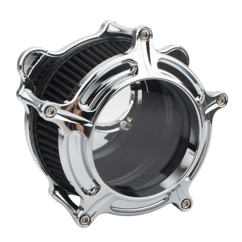 MP09-JJL aluminium air filter retrofitting accessory showing multiple colour options including black, blue and red finishes.