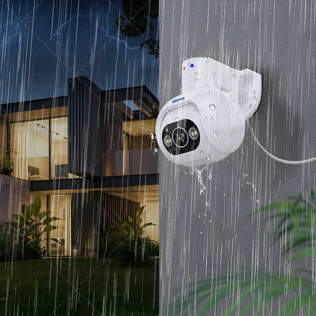 Smart colour night vision H265 security camera with 4MP resolution in plastic housing