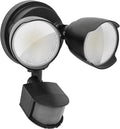 White LED human body induction security flood light with infrared sensor for courtyard and garage installation