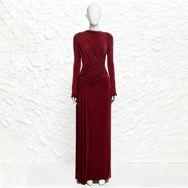 Women's solid colour polyester pencil dress in brown, black, pink, red, green colours, sizes S to XL