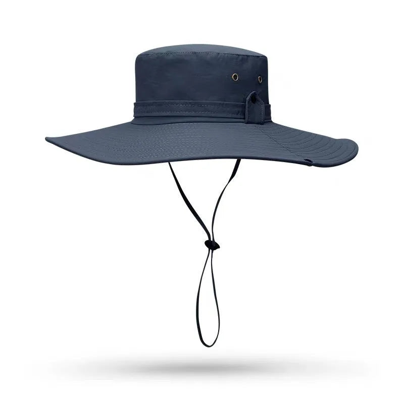 Men's cotton linen fisherman hat with flat top crown and flame pattern design in multiple colour options