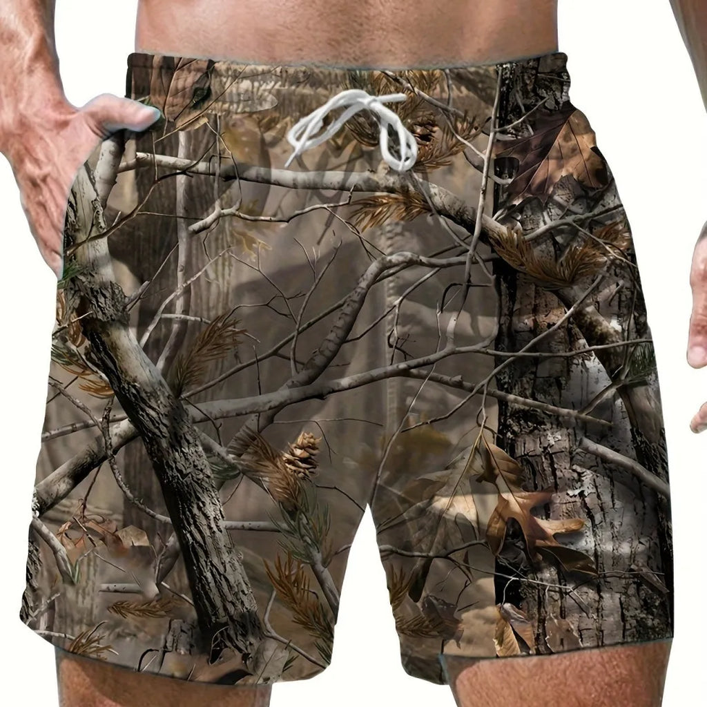 2025 summer men's casual shorts in breathable polyester, simple style, available in multiple colours