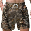2025 summer men's casual shorts in breathable polyester, simple style, available in multiple colours