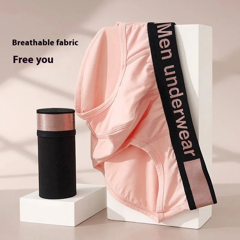 Men's modal briefs in black, white, and pink colours with low waist design