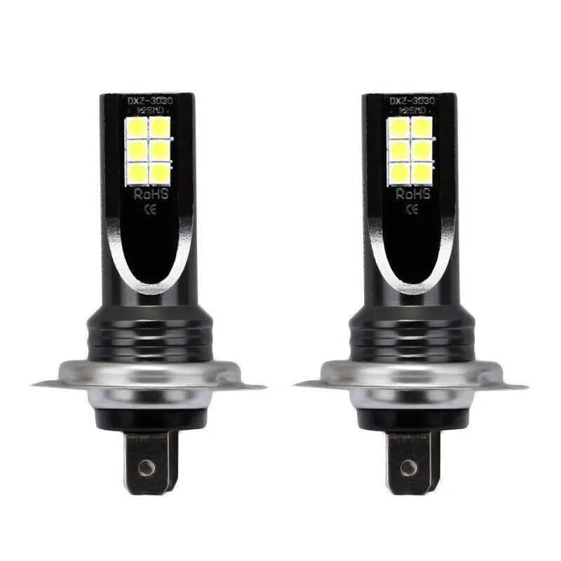H7 110W LED car fog light unit with aluminium housing and SMD beads.