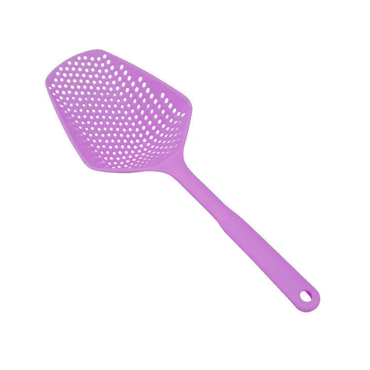 Large plastic kitchen colander scoop strainer in choice of five colours for draining foods