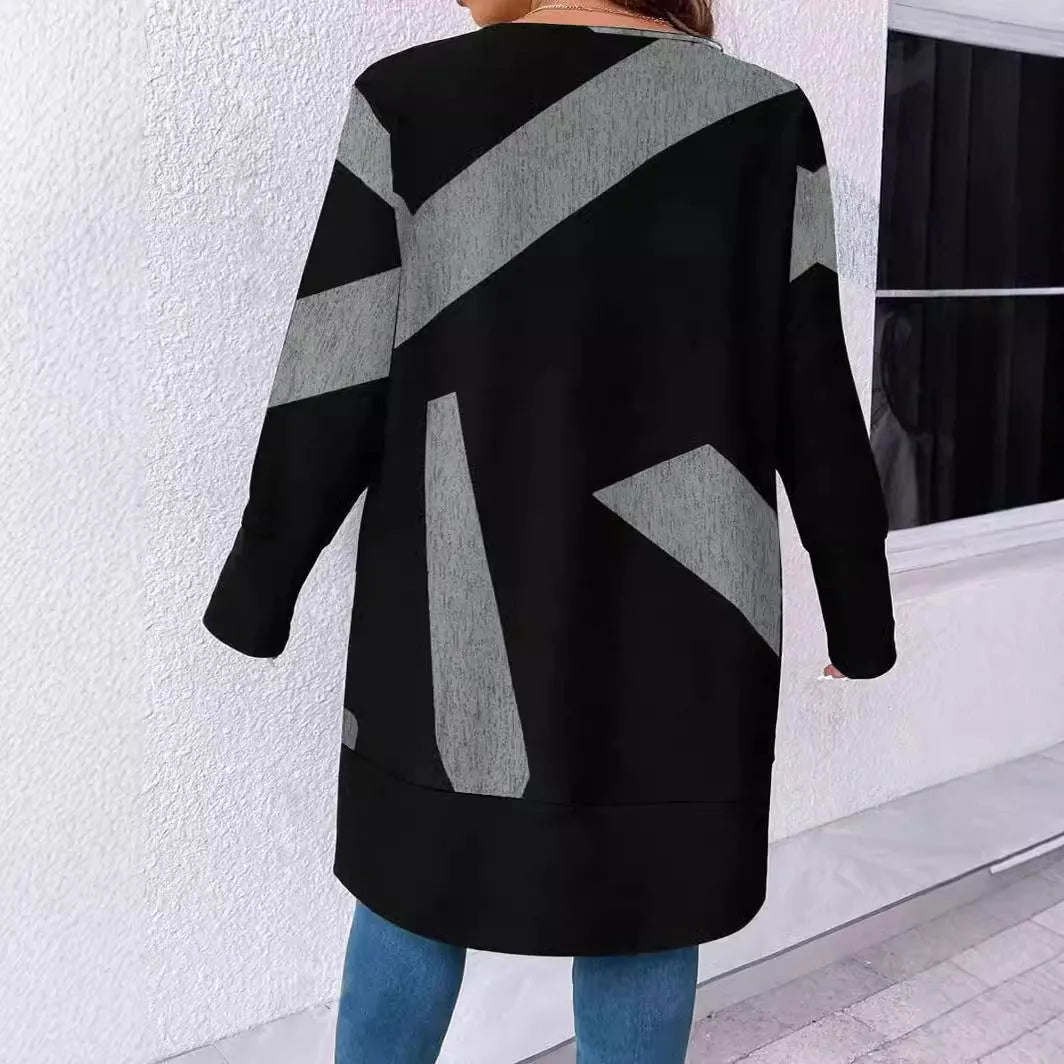 Black plus size knitwear cardigan with button fastening in Japanese Korean casual style