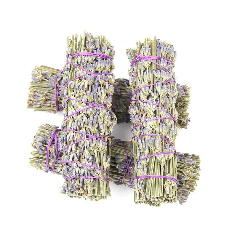 Natural lavender-scented dried flower aromatherapy stick measuring 4 inches