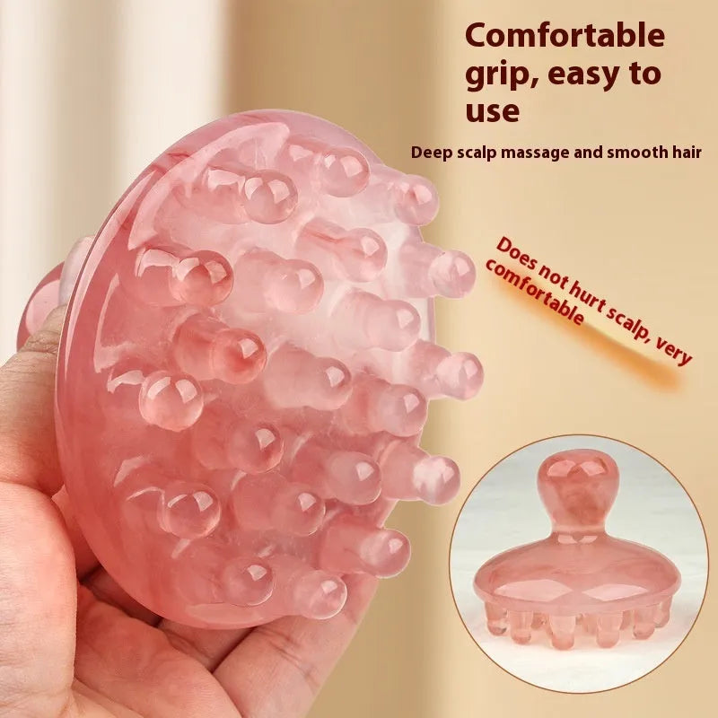 Wooden disc massage comb with 21 teeth in coffee brown colour