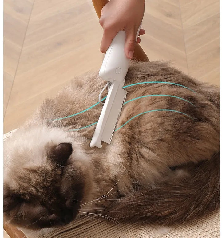 ABS plastic pet grooming brush in pink, white, and blue bowl colours for dogs and cats