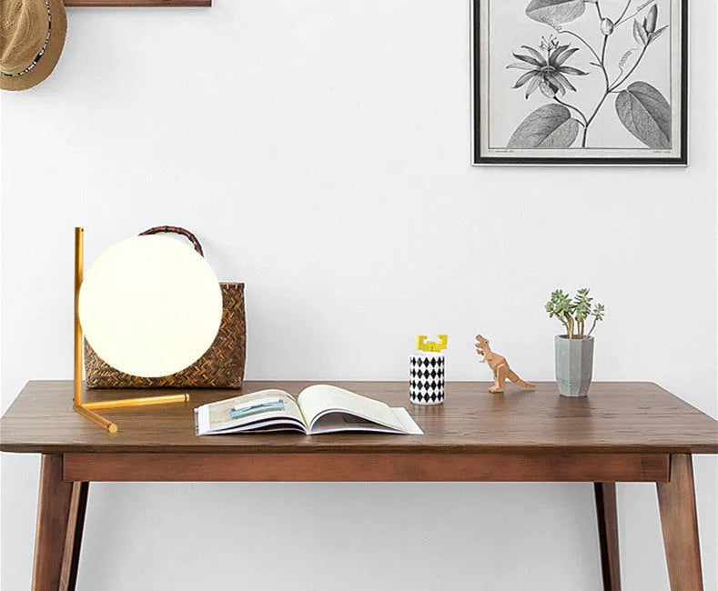 Creative LED lamp with glass shade in three size options for living room or study