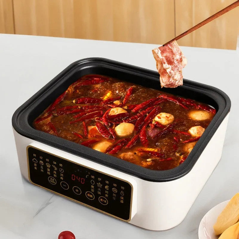 28-litre electric food steamer with stainless steel rack and automatic measuring function