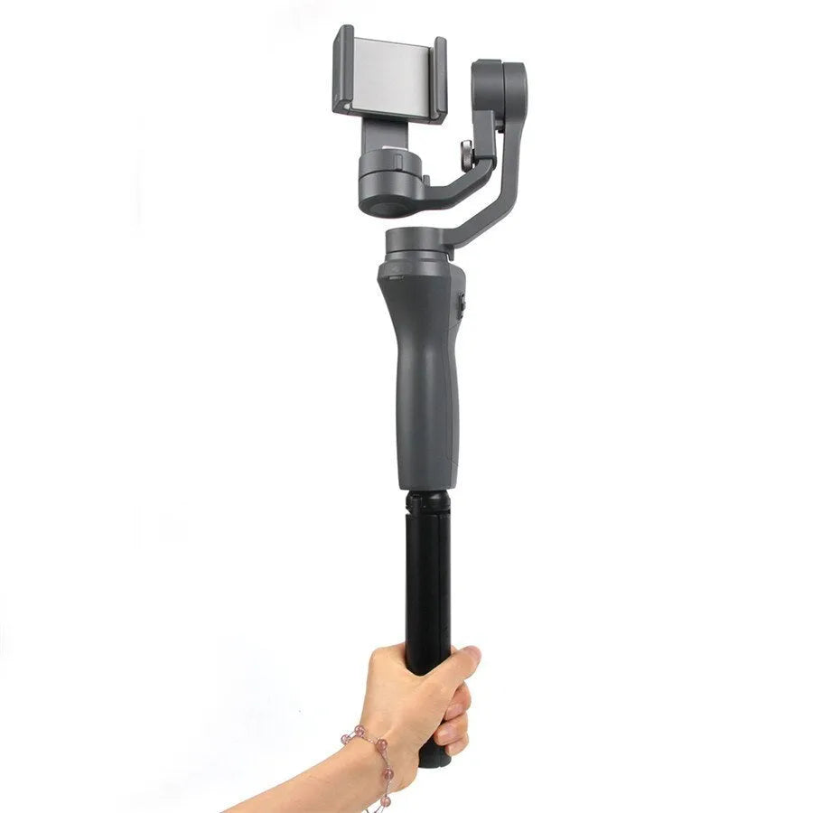 Black aluminium mobile phone tripod stabiliser for Apple iPhone photography