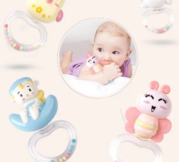Baby crib mobile with music box, star projection, and remote control for newborn sleep