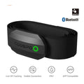 Heart rate monitor strap with dual mode chest sensor in BC107 black for sports training, PVC material