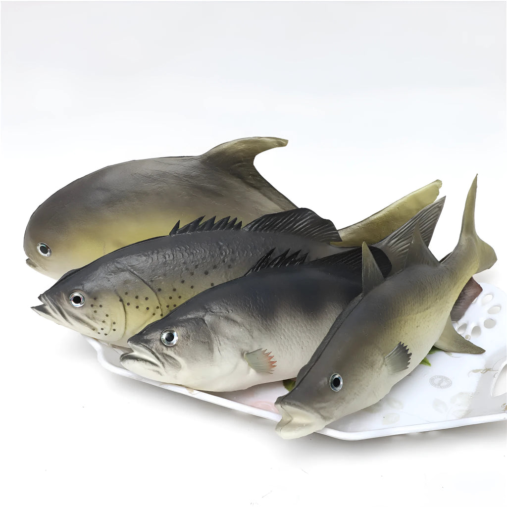 PU simulated fish ornaments set with yellow-fin tuna, small tuna, flower fish, and yellow croaker models