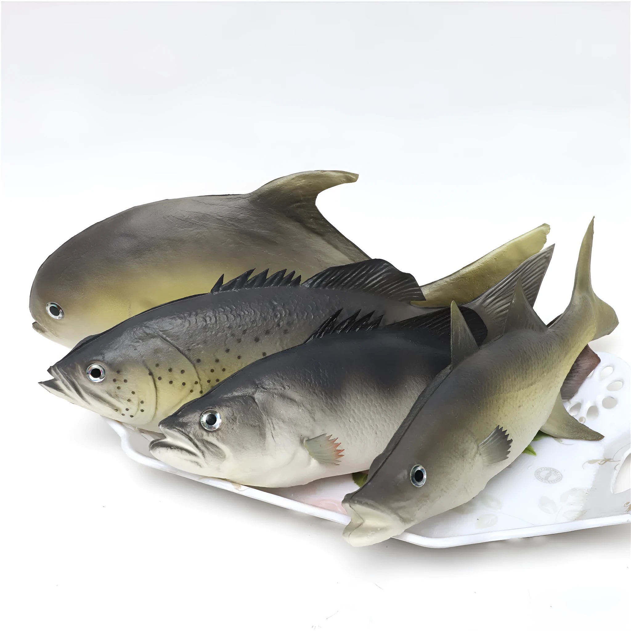 PU simulated fish ornaments set with yellow-fin tuna, small tuna, flower fish, and yellow croaker models