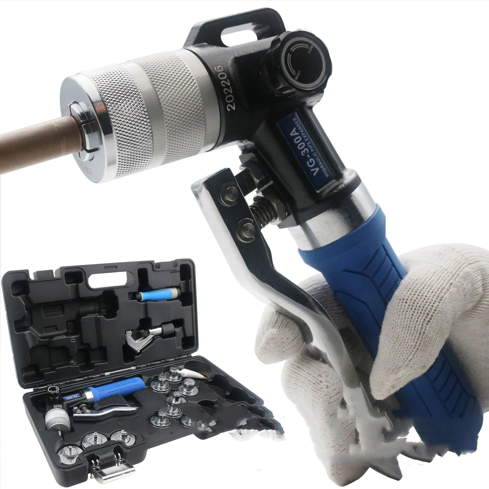 VG-300 hydraulic tube expander refrigeration tool with alloy steel construction