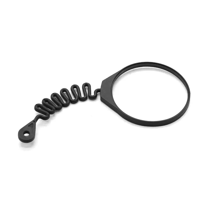 Black rubber fuel cap tether for Volvo vehicles in circle band and separate rope anti-lost styles
