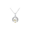 Sun moon couple necklace with copper pendant and cross chain in male and female colour variations