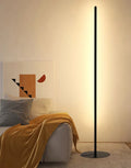 Vertical aluminium alloy floor lamp with USB power connector in modern minimalist design
