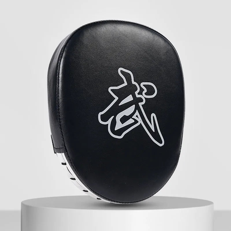 Boxing punch mitts and target pads for Sanda and Muay Thai training, available in curved or flat designs with multiple colour options.