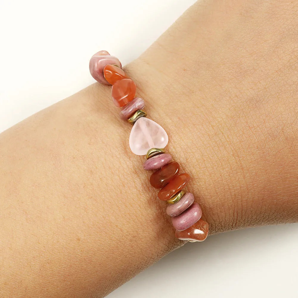 Handmade geometric stone bead bracelet for women in fashion OL style