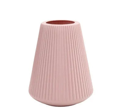 Melamine plastic decorative flower vase in blue colour measuring 16cm by 20cm