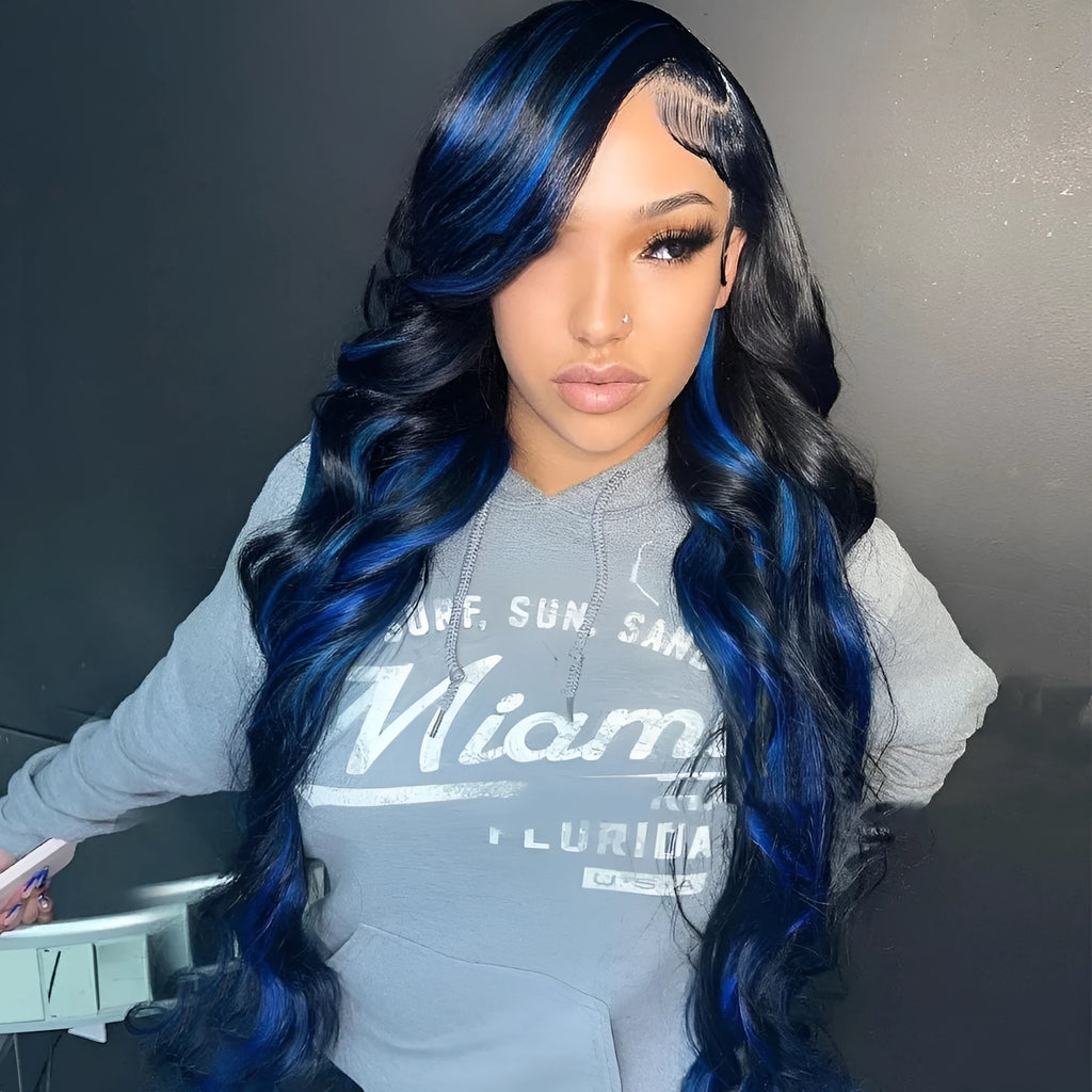 Real human hair lace front wig with transparent 4x4 lace, shown in a Star Fashion style.