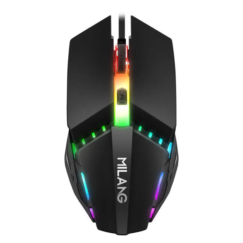 One-handed mechanical keyboard and wired optical mouse set with 1.5 metre cable