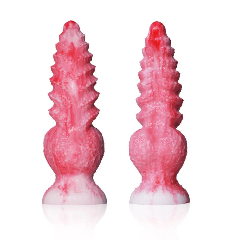 Pink platinum silicone penis-shaped women's masturbation device sex toy with Berserker S and M size options