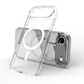 Transparent magnetic shockproof case for iPhone 17, iPhone 17 Pro, iPhone 17 Pro Max, and iPhone 17 Air phones.