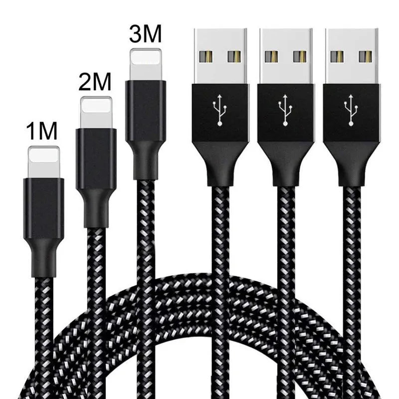 Braided fast-charging Micro USB cable for Android phones in black and white colour.